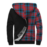 MacTavish Modern Tartan Crest Sherpa Hoodie - Circle Style